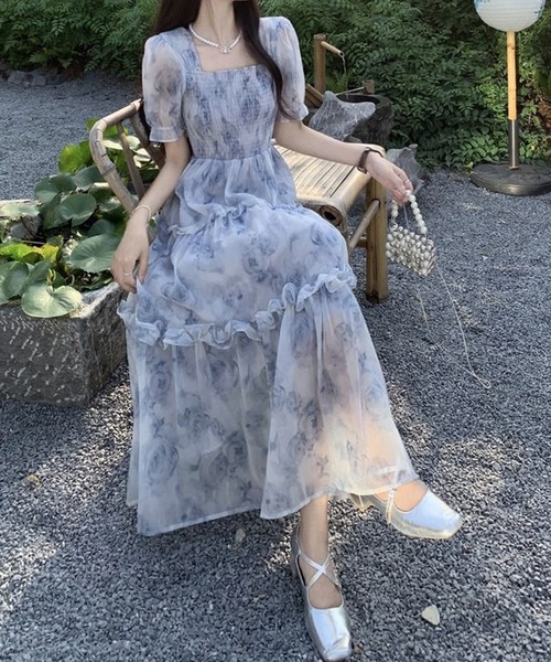 Twinkle;pm(トゥインクルピーエム)の「フラワーシアーワンピース(ワンピース・レディース・ブルー系その他・SMALL/MEDIUM/LARGE/X-LARGE)」の7枚目の写真