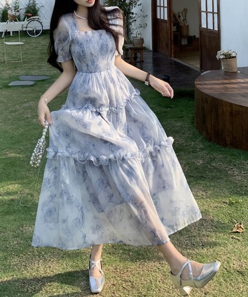 Twinkle;pm(トゥインクルピーエム)の「フラワーシアーワンピース(ワンピース・レディース・ブルー系その他・SMALL/MEDIUM/LARGE/X-LARGE)」の8枚目の写真