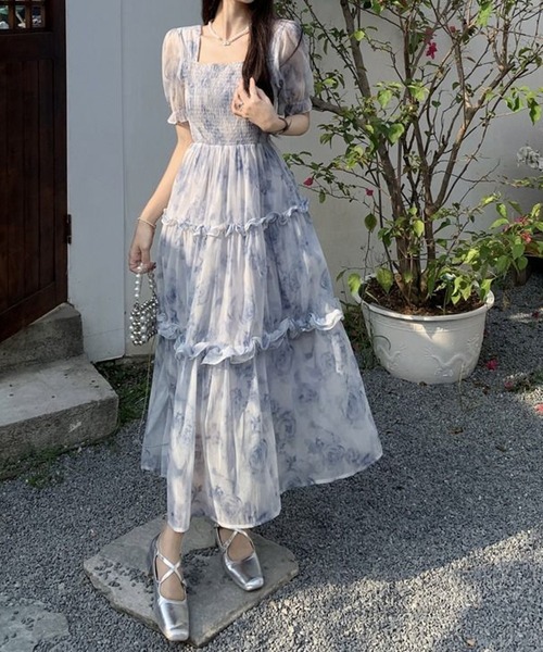 Twinkle;pm(トゥインクルピーエム)の「フラワーシアーワンピース(ワンピース・レディース・ブルー系その他・SMALL/MEDIUM/LARGE/X-LARGE)」の9枚目の写真