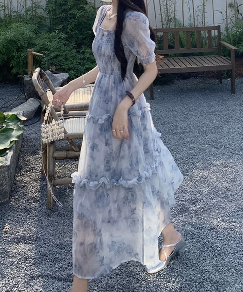 Twinkle;pm(トゥインクルピーエム)の「フラワーシアーワンピース(ワンピース・レディース・ブルー系その他・SMALL/MEDIUM/LARGE/X-LARGE)」の12枚目の写真