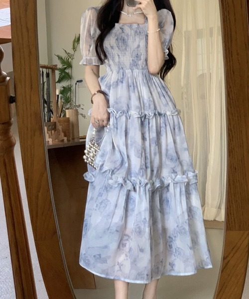 Twinkle;pm(トゥインクルピーエム)の「フラワーシアーワンピース(ワンピース・レディース・ブルー系その他・SMALL/MEDIUM/LARGE/X-LARGE)」の14枚目の写真