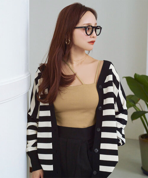 KOBE LETTUCE（コウベレタス）の「[ 田中亜希子さんコラボ ] カップ付きキャミソール（キャミソール・レディース・ブラック/オフホワイト/ベージュ・M/PS/PM）」の3枚目の写真