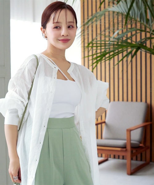 KOBE LETTUCE（コウベレタス）の「[ 田中亜希子さんコラボ ] カップ付きキャミソール（キャミソール・レディース・ブラック/オフホワイト/ベージュ・M/PS/PM）」の8枚目の写真