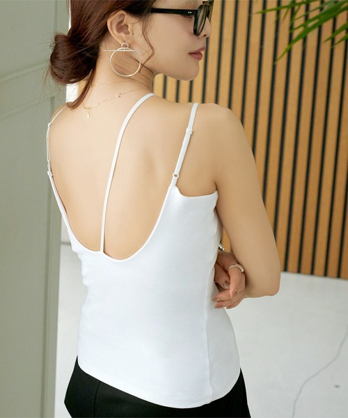 KOBE LETTUCE（コウベレタス）の「[ 田中亜希子さんコラボ ] カップ付きキャミソール（キャミソール・レディース・ブラック/オフホワイト/ベージュ・M/PS/PM）」の5枚目の写真