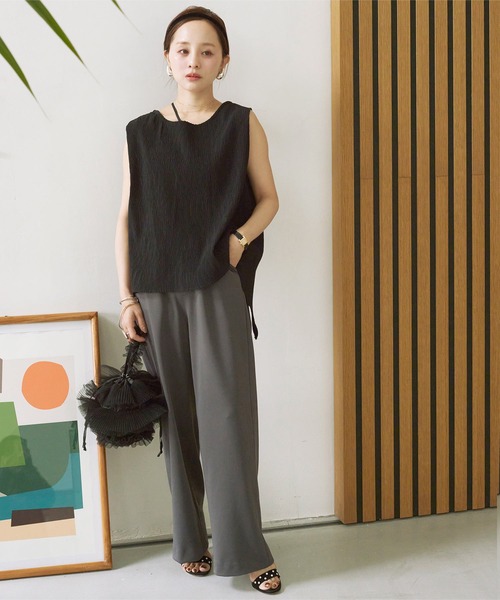 KOBE LETTUCE（コウベレタス）の「[ 田中亜希子さんコラボ ] カップ付きキャミソール（キャミソール・レディース・ブラック/オフホワイト/ベージュ・M/PS/PM）」の13枚目の写真