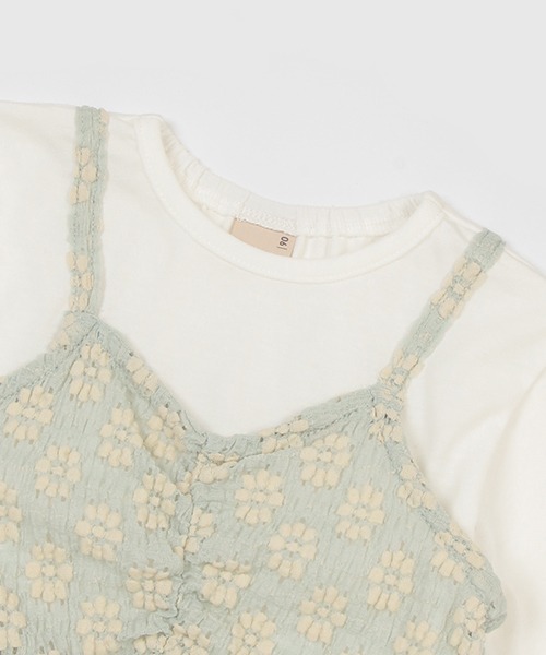 petit main（プティマイン）の「【リンク】レースセットアップ(キッズ)（セットアップ・キッズ・ベージュ/ライトブルー・130cm/120cm/100cm/110cm/90cm/80ｃｍ）」の6枚目の写真