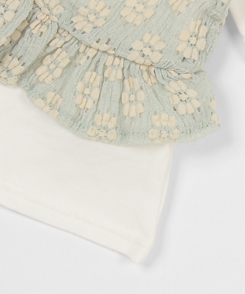 petit main（プティマイン）の「【リンク】レースセットアップ(キッズ)（セットアップ・キッズ・ベージュ/ライトブルー・130cm/120cm/100cm/110cm/90cm/80ｃｍ）」の8枚目の写真