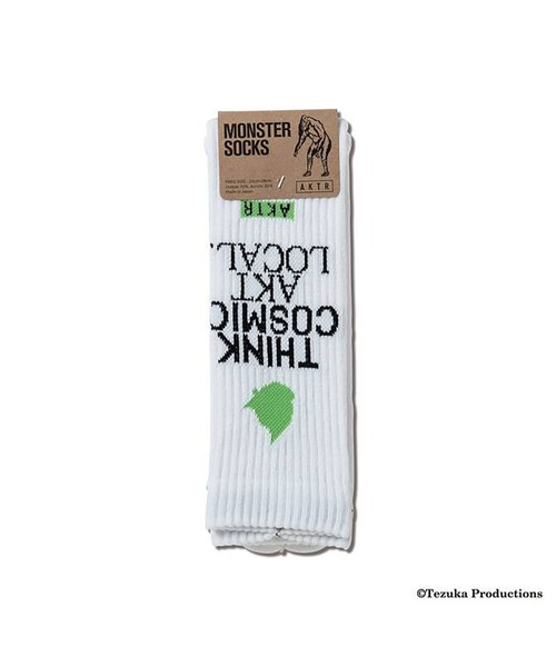 AKTR（アクター）の「AKTR ATOMxAKTR MONSTER SOCKS（アクター アトム×アクター モンスター ソックス）（ソックス/靴下・メンズ・ホワイト/ブラック・FREE）」の2枚目の写真