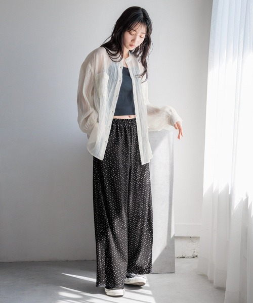 LOWRYS FARM(ローリーズファーム)の「ガラワイドイージーパンツ 111625(その他パンツ・レディース・ネイビー/ブラウン/ブラック・FREE)」の5枚目の写真