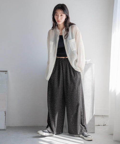 LOWRYS FARM(ローリーズファーム)の「ガラワイドイージーパンツ 111625(その他パンツ・レディース・ネイビー/ブラウン/ブラック・FREE)」の6枚目の写真