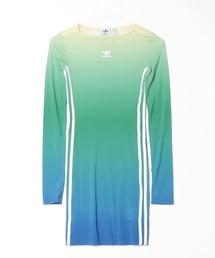 adidas | アディダス オリジナルス 総柄プリント 長袖ミニワンピース / アディダスオリジナルス adidas Originals(ワンピース)