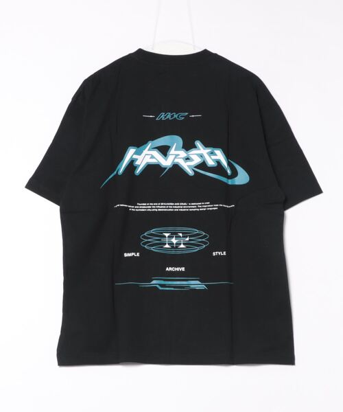 HARSH AND CRUEL(ハーシュアンドクルーエル)の「クルーネックロゴプリントTシャツ オーバーサイズ ユニセックス HC24S5TP01【Harsh and Cruel】(Tシャツ/カットソー・メンズ・ブラック・L/M/XL)」の7枚目の写真