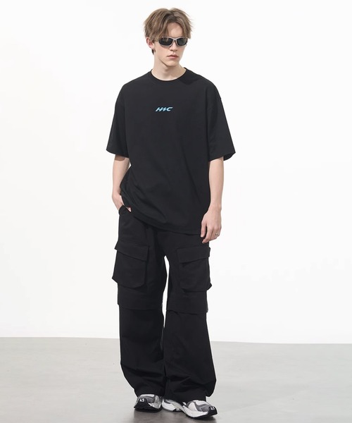 HARSH AND CRUEL(ハーシュアンドクルーエル)の「クルーネックロゴプリントTシャツ オーバーサイズ ユニセックス HC24S5TP01【Harsh and Cruel】(Tシャツ/カットソー・メンズ・ブラック・L/M/XL)」の14枚目の写真