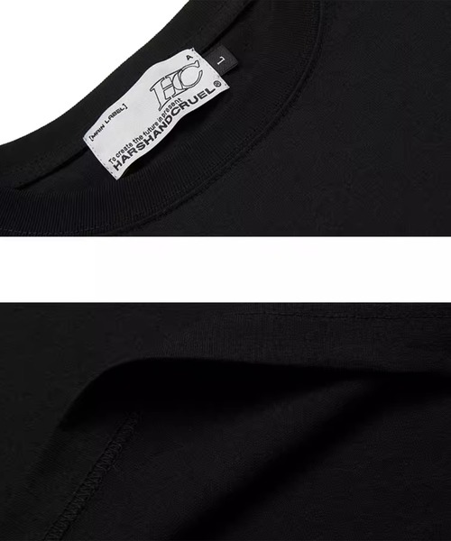 HARSH AND CRUEL(ハーシュアンドクルーエル)の「クルーネックロゴプリントTシャツ オーバーサイズ ユニセックス HC24S5TP01【Harsh and Cruel】(Tシャツ/カットソー・メンズ・ブラック・L/M/XL)」の10枚目の写真