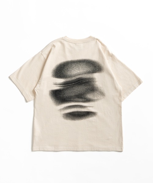 WISH FOR EVER(ウィッシュフォーエバー)の「PIGMENT SPRAY DESIGN BACK PRINT T/ピグメントスプレーデザインバックプリントT(Tシャツ/カットソー・メンズ・ブラウン/オフホワイト/チャコール・LARGE/MEDIUM)」の8枚目の写真