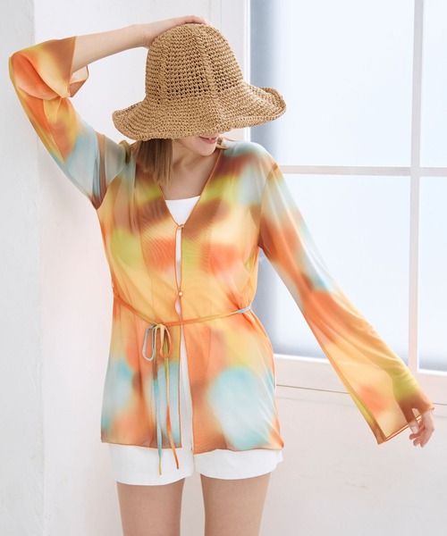 FOREVER 21(フォーエバー トゥエンティーワン)の「【2024SS】フロントリボン柄シャツ(シャツ/ブラウス・レディース・オレンジ/ブラック・FREE)」の10枚目の写真