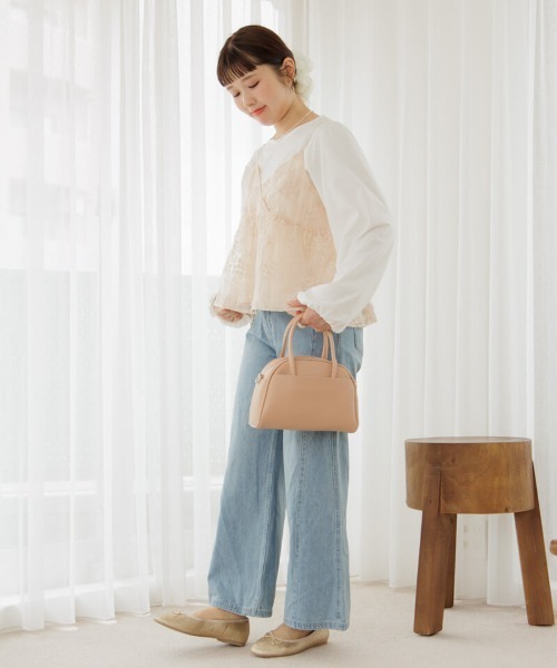 flower(フラワー)の「シアーフラワービスチェ(キャミソール・レディース・アイボリー/コーラル・FREE)」の14枚目の写真