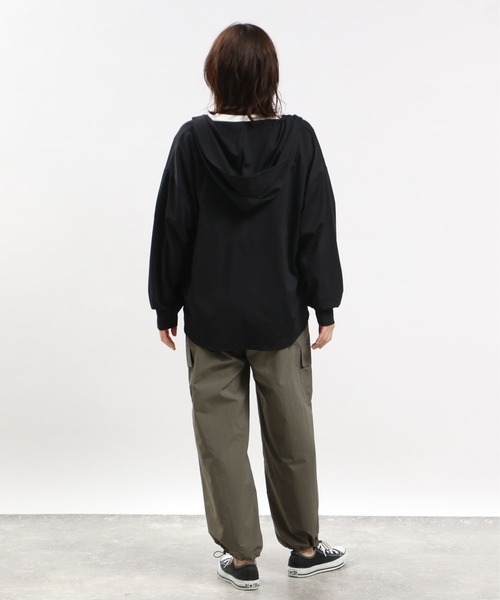 GLOBAL WORK Smile Seed Store(グローバルワーク スマイルシードストア)の「UVドライジップパーカー/112811(パーカー・レディース・グレイッシュベージュ/チャコール/ブラック/サックスブルー・MEDIUM/SMALL/X-LARGE/LARGE)」の18枚目の写真