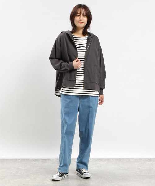 GLOBAL WORK Smile Seed Store(グローバルワーク スマイルシードストア)の「UVドライジップパーカー/112811(パーカー・レディース・グレイッシュベージュ/チャコール/ブラック/サックスブルー・MEDIUM/SMALL/X-LARGE/LARGE)」の21枚目の写真