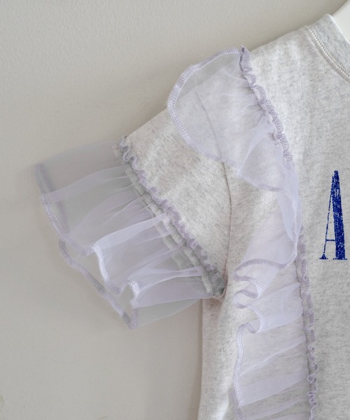 CIAOPANIC TYPY(チャオパニックティピー)の「【KIDS】オーガンジーフリルロゴTee(Tシャツ/カットソー・キッズ・ピンク/チャコールグレー/グレー・X-LARGE/LARGE/MEDIUM/SMALL/XX-LARGE)」の11枚目の写真