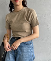 [GICIPI/ジチピ] CRISTALLO コットンフライス クルーネック無地Tシャツ