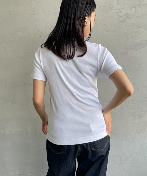 gicipi（ジチピ）の「[GICIPI/ジチピ] CRISTALLO コットンフライス クルーネック無地Tシャツ（Tシャツ/カットソー・レディース・グレー/キャメル/ホワイト/ブラック・1）」の8枚目の写真