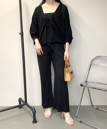 透かしニットベアオールインワンセット