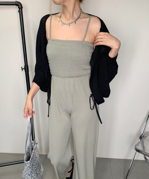 non-hedge(ノンヘッジ)の「透かしニットベアオールインワンセット(ワンピース・レディース・ベージュ/モカ/カーキ/ブラック・FREE)」の15枚目の写真