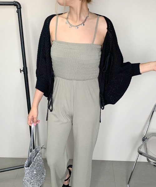 non-hedge(ノンヘッジ)の「透かしニットベアオールインワンセット(ワンピース・レディース・ベージュ/モカ/カーキ/ブラック・FREE)」の16枚目の写真