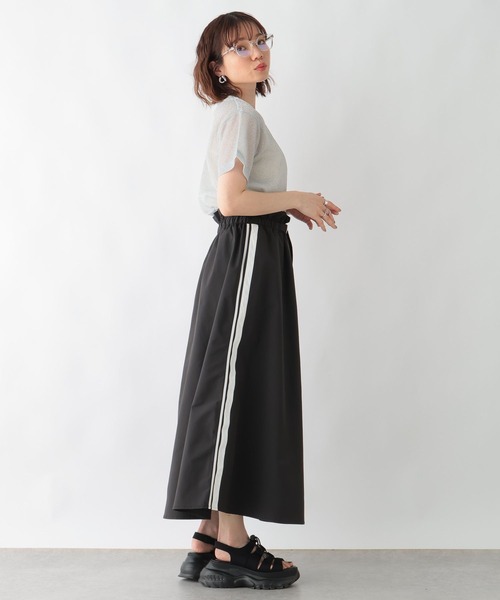 RAGEBLUE(レイジブルー)の「ラメシアークルーネックTシャツ(Tシャツ/カットソー・レディース・ブラック/グレー・FREE)」の9枚目の写真