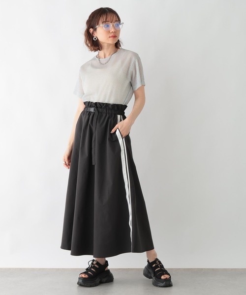 RAGEBLUE(レイジブルー)の「ラメシアークルーネックTシャツ(Tシャツ/カットソー・レディース・ブラック/グレー・FREE)」の10枚目の写真