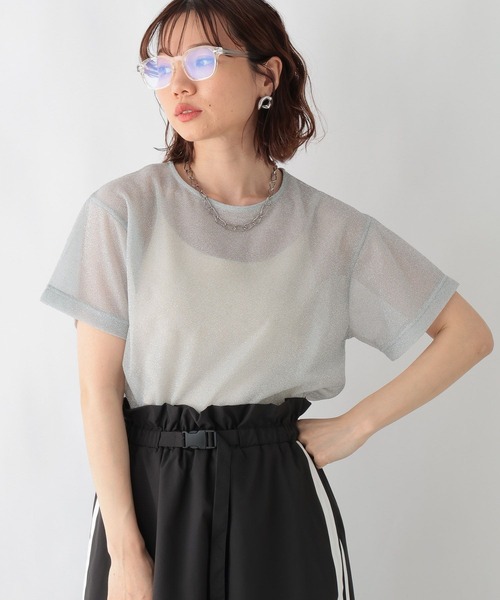 RAGEBLUE(レイジブルー)の「ラメシアークルーネックTシャツ(Tシャツ/カットソー・レディース・ブラック/グレー・FREE)」の12枚目の写真