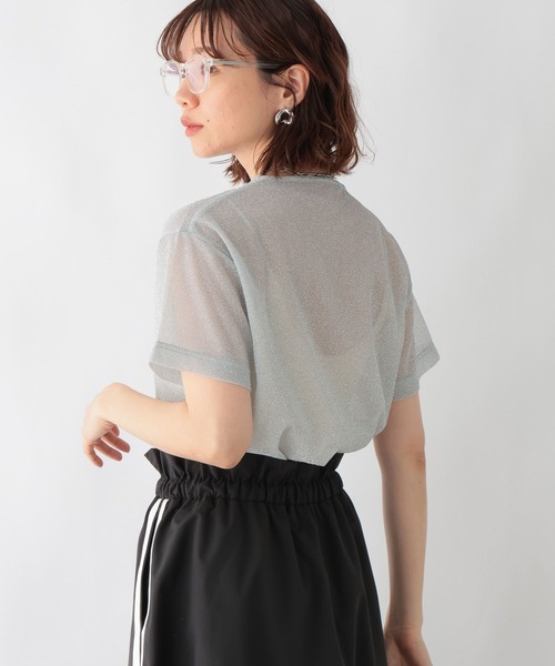 RAGEBLUE(レイジブルー)の「ラメシアークルーネックTシャツ(Tシャツ/カットソー・レディース・ブラック/グレー・FREE)」の13枚目の写真