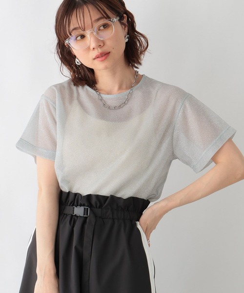 RAGEBLUE(レイジブルー)の「ラメシアークルーネックTシャツ(Tシャツ/カットソー・レディース・ブラック/グレー・FREE)」の14枚目の写真