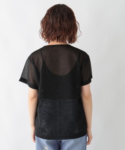 RAGEBLUE(レイジブルー)の「ラメシアークルーネックTシャツ(Tシャツ/カットソー・レディース・ブラック/グレー・FREE)」の16枚目の写真