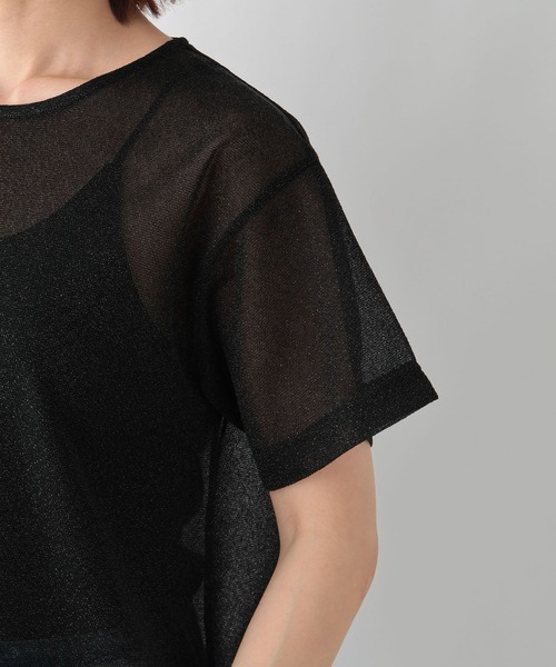 RAGEBLUE(レイジブルー)の「ラメシアークルーネックTシャツ(Tシャツ/カットソー・レディース・ブラック/グレー・FREE)」の19枚目の写真