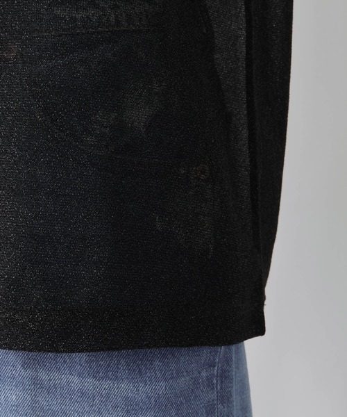 RAGEBLUE(レイジブルー)の「ラメシアークルーネックTシャツ(Tシャツ/カットソー・レディース・ブラック/グレー・FREE)」の20枚目の写真
