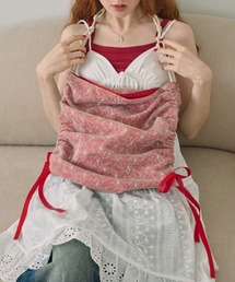 idem | bicolor lace drawstring bag/バイカラーレースドロストバッグ(ショルダーバッグ)