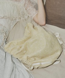 idem | bicolor lace drawstring bag/バイカラーレースドロストバッグ(ショルダーバッグ)