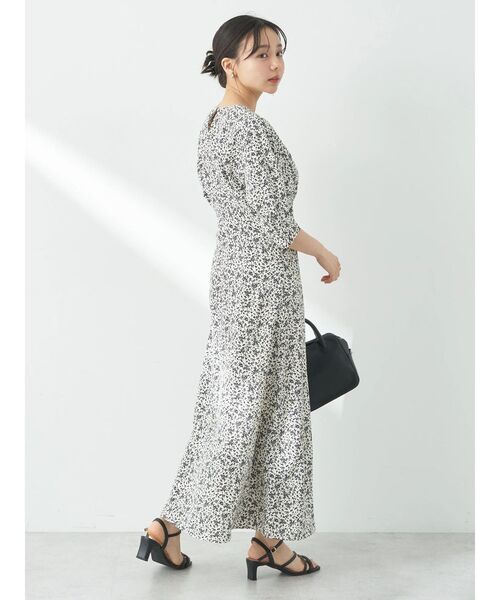 MICHAEL KORS Vネック　小花柄　ロングワンピース【XL】グリーン系 楽天市場】小花柄ワンピース グリーン ロングワンピース