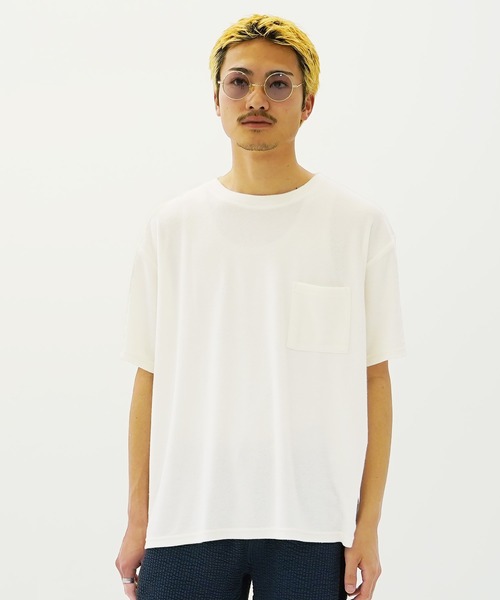 En serio TOKYO(エンソリオトーキョー)の「接触冷感パイルポケット付きTシャツ(Tシャツ/カットソー・メンズ・ベージュ/ネイビー/ピンク/ホワイト/ブラック・MEDIUM/LARGE/X-LARGE)」の6枚目の写真