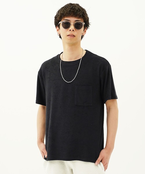 En serio TOKYO(エンソリオトーキョー)の「接触冷感パイルポケット付きTシャツ(Tシャツ/カットソー・メンズ・ベージュ/ネイビー/ピンク/ホワイト/ブラック・MEDIUM/LARGE/X-LARGE)」の8枚目の写真