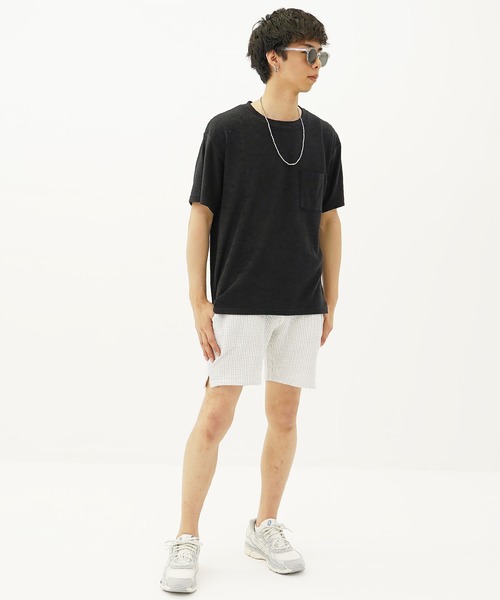 En serio TOKYO(エンソリオトーキョー)の「接触冷感パイルポケット付きTシャツ(Tシャツ/カットソー・メンズ・ベージュ/ネイビー/ピンク/ホワイト/ブラック・MEDIUM/LARGE/X-LARGE)」の9枚目の写真