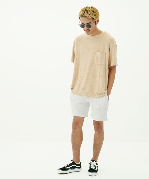 En serio TOKYO(エンソリオトーキョー)の「接触冷感パイルポケット付きTシャツ(Tシャツ/カットソー・メンズ・ベージュ/ネイビー/ピンク/ホワイト/ブラック・MEDIUM/LARGE/X-LARGE)」の11枚目の写真