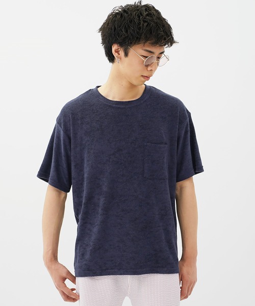 En serio TOKYO(エンソリオトーキョー)の「接触冷感パイルポケット付きTシャツ(Tシャツ/カットソー・メンズ・ベージュ/ネイビー/ピンク/ホワイト/ブラック・MEDIUM/LARGE/X-LARGE)」の12枚目の写真