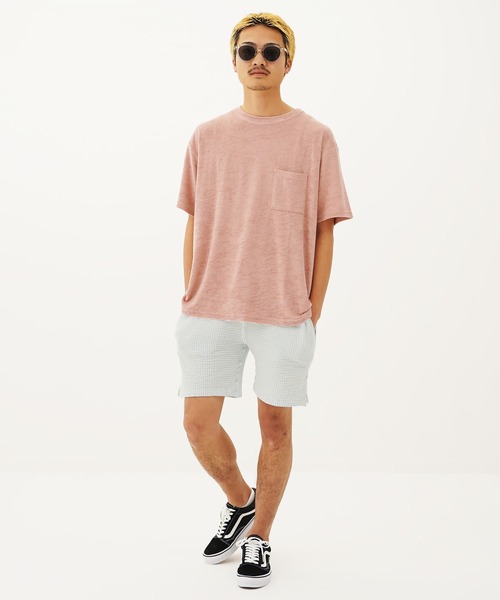 En serio TOKYO(エンソリオトーキョー)の「接触冷感パイルポケット付きTシャツ(Tシャツ/カットソー・メンズ・ベージュ/ネイビー/ピンク/ホワイト/ブラック・MEDIUM/LARGE/X-LARGE)」の15枚目の写真