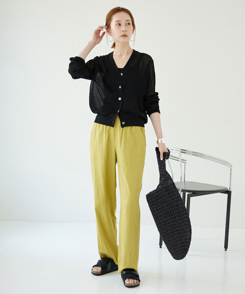 SLOBE IENA（スローブイエナ）の「リネン混シアーカーディガン