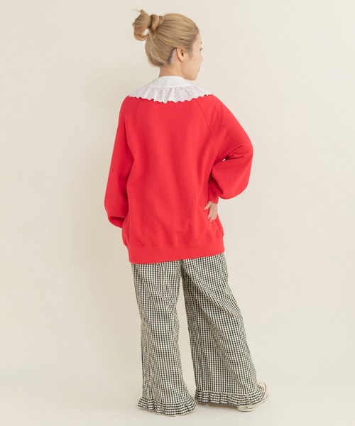 Dot&Stripes CHILD WOMAN(ドットアンドストライプス チャイルドウーマン)の「ブロードレースピンタック フラットカラー付け襟(付け襟・レディース・ホワイト・FREE)」の8枚目の写真