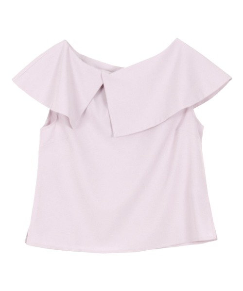 KOBE LETTUCE(コウベレタス)の「肩紐隠しテープ付きオフショルケープブラウス(シャツ/ブラウス・レディース・オフホワイト/ラベンダー/ブラック/サックスブルー/ホワイト×ブラック/ストライプ・FREE)」の17枚目の写真