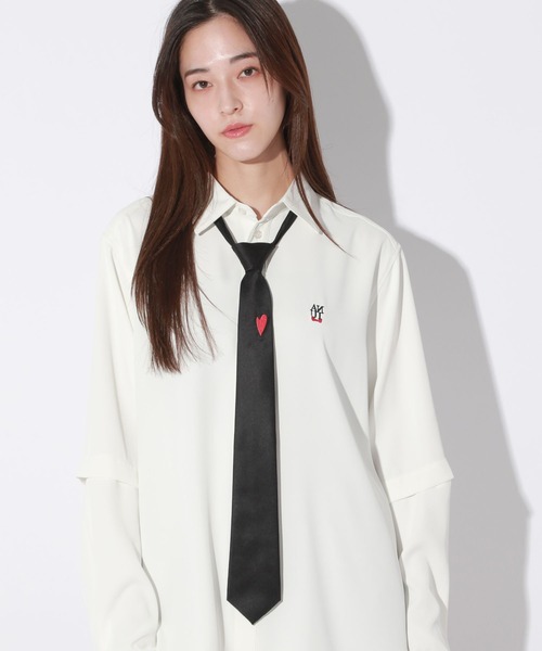 Anui（アニュイ）の「【UNISEX/あやせりんてコラボ】ハートエンブロネクタイ（ネクタイ・レディース・ブラック・FREE）」の17枚目の写真